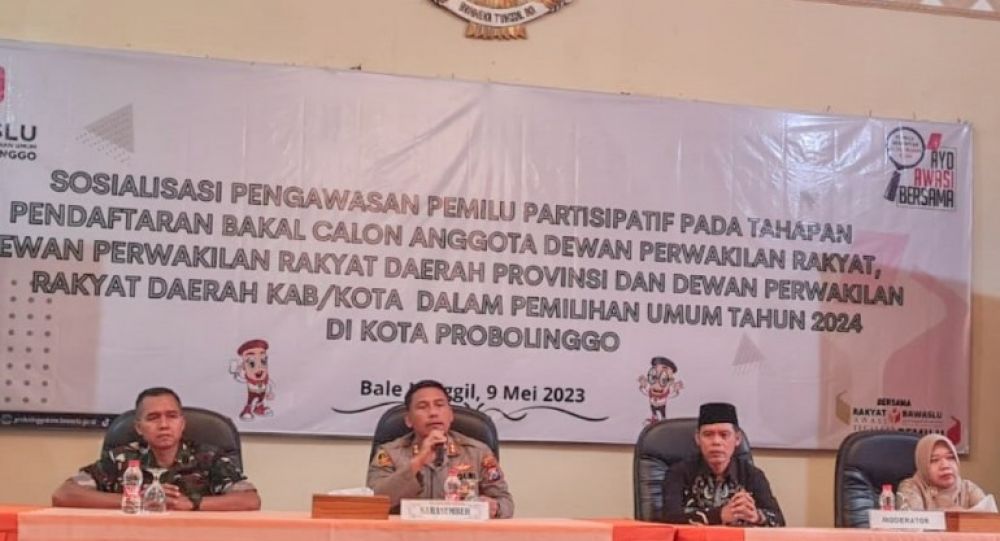 Kapolres Probolinggo Kota AKBP Wadi Sa'bani saat memberikan sambutan