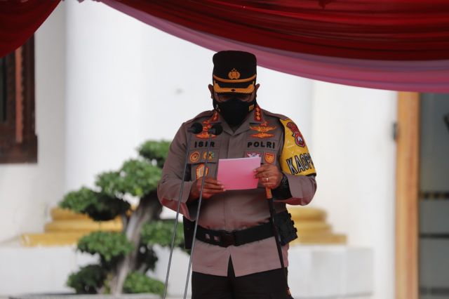 Gelar Apel Pasukan Ops Ketupat Semeru di Mapolrestabes Surabaya