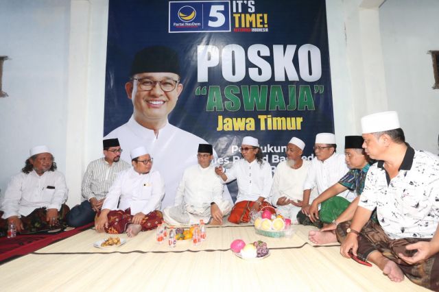 Kiai Nderesmo Surabaya Deklarasi Tim ASWAJA Dukung Anies Jadi Presiden RI